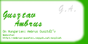 gusztav ambrus business card